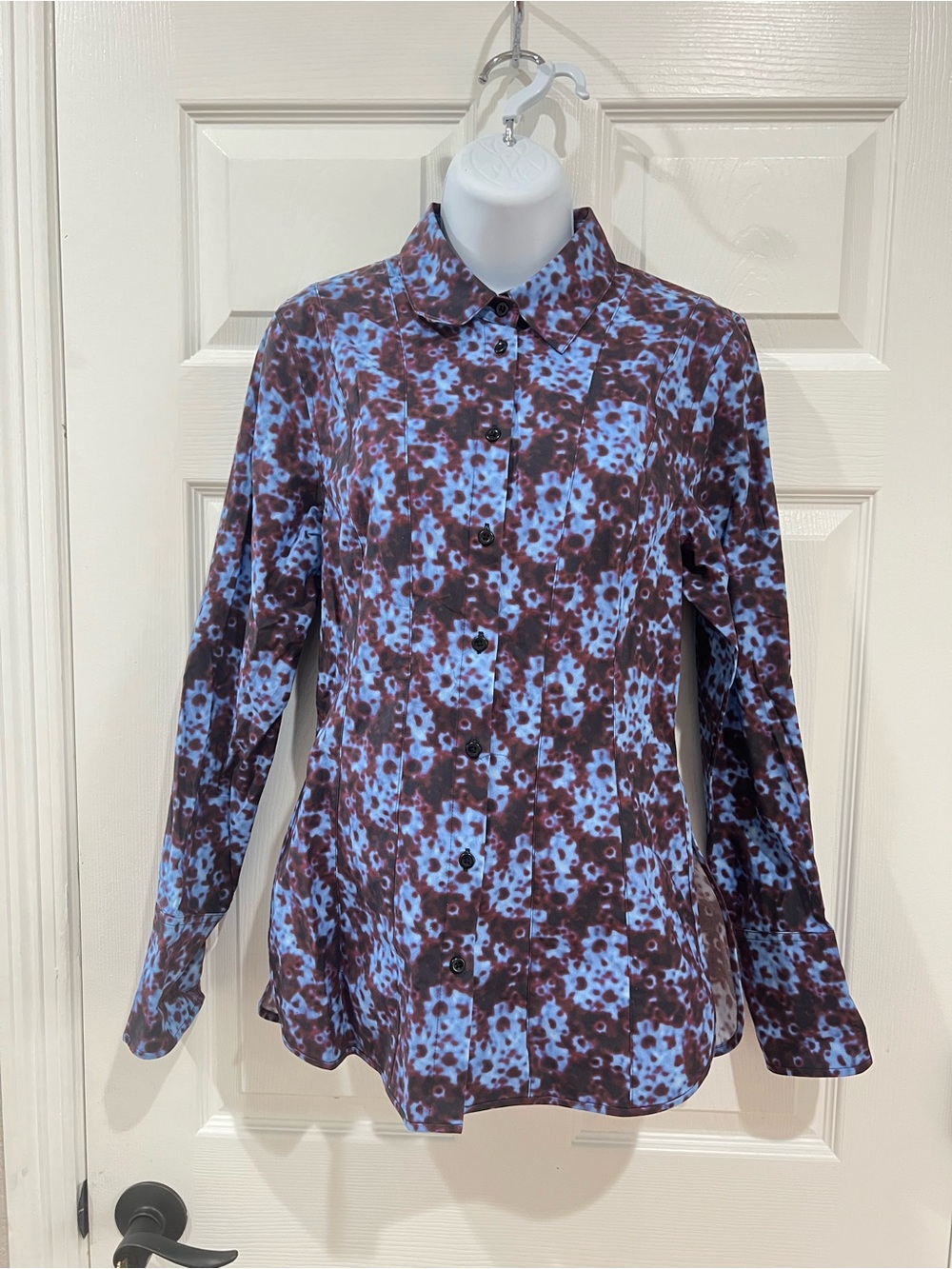 NWT Proenza Schouler White Label Sunflower Poplin Shirt Size 4 Sky Blue $395